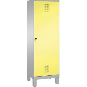 EVOLO garderobekast, deur over 2 afdelingen, met poten, 2 afdelingen, 1 deur, afdelingbreedte 300 mm C+P