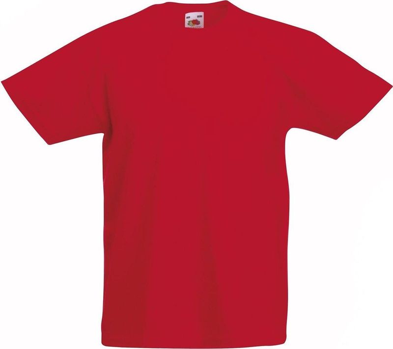 Fruit of the Loom - T-shirt - Rood - 100% Katoen - 5 Stuks