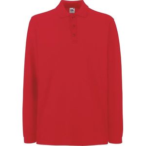 Fruit of the Loom Polo met Lange mouwen Rood S