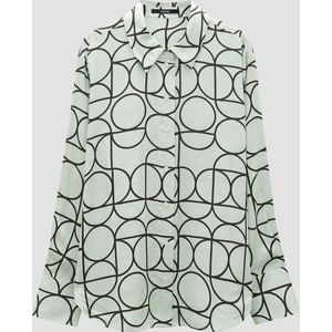 Blouse - Klassiek - Viscose - Ronde Zoom - Lange Mouw - Losse Pasvorm