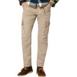 Chino Broek - Regular Fit - Slim Legs - Echt Leer - Zwart