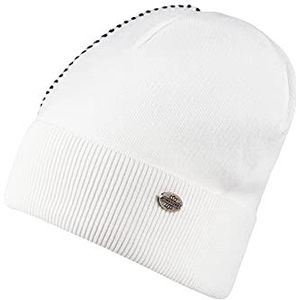 Timezone Unisex flanellen muts beanie offwhite OS, gebroken wit