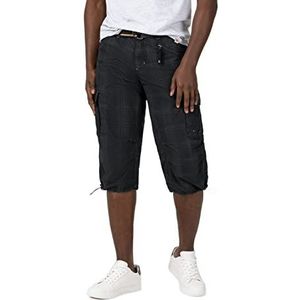 Timezone Heren Loose MilesTZ Short, zwart (black check), 29W Regular