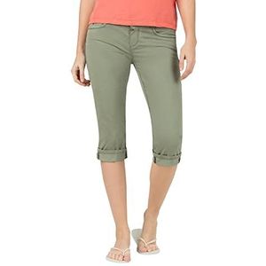 Timezone Dames Slim EnyaTZ 3/4 Shorts, Oil Green, 28, oil green, 28