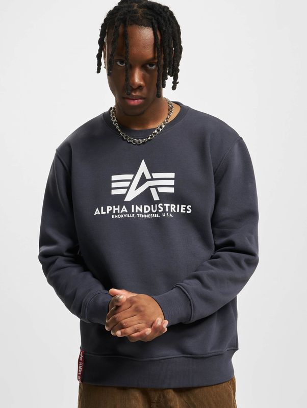 Alpha Industries - Sweatshirt - Navy - Zonder capuchon - Lange mouwen