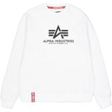 Hoodie - Wit - Zonder Capuchon - Lange Mouwen - Normale Pasvorm