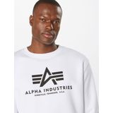 Hoodie - Wit - Zonder Capuchon - Lange Mouwen - Normale Pasvorm