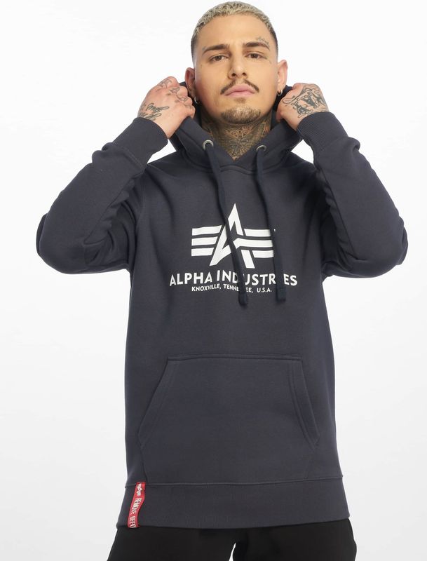 Alpha Industries - Basic Hoodie - Zwart - Katoen/Polyester