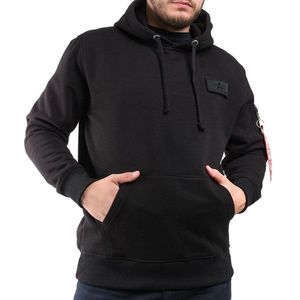 ALPHA INDUSTRIES - Red Stripe Hoodie - Heren Sweatshirt - Rood - Katoen