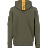 ALPHA INDUSTRIES - Red Stripe Hoodie - Heren - Rood - Katoen