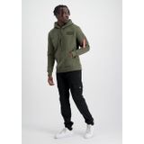 ALPHA INDUSTRIES - Red Stripe Hoodie - Heren - Rood - Katoen