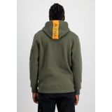 ALPHA INDUSTRIES - Red Stripe Hoodie - Heren - Rood - Katoen