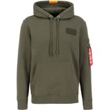 ALPHA INDUSTRIES - Red Stripe Hoodie - Heren - Rood - Katoen