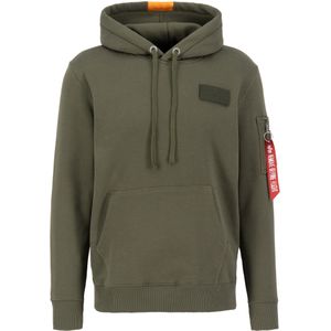 ALPHA INDUSTRIES - Red Stripe Hoodie - Heren - Rood - Katoen
