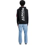 Alpha Industries - Back Print Hoodie - Groen - 80% Katoen 20% Polyester