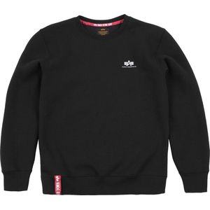 Alpha Industries - Basic Small Logo - Sweatshirt - Zwart - Katoen/Pes