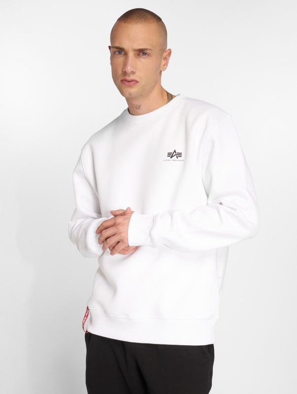 Alpha Industries - Basic Small Logo - Sweatshirt - Zwart - Katoen/Polyester