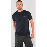 Alpha Industries - Basis T Klein Logo - T-shirt - Zwart - Katoen