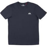 Alpha Industries - Basis T Klein Logo - T-shirt - Zwart - Katoen