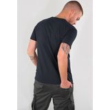Alpha Industries - Basis T Klein Logo - T-shirt - Zwart - Katoen