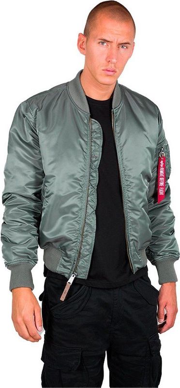 Alpha Industries, Heren, Jassen, Groen, Maat: M Nylon,