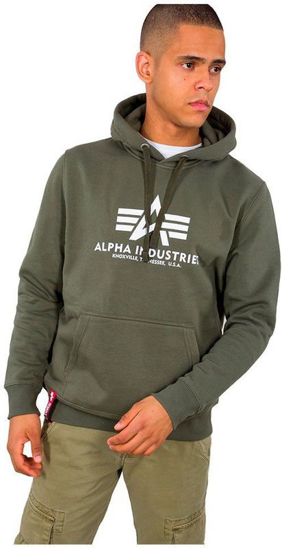 Alpha Industries - Basic Hoodie - Groen - Katoen/Polyester