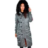 Alpha Industries Long Fishtail Jas Groen Vrouw