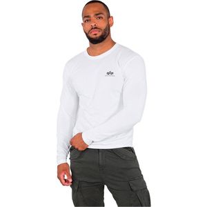 Alpha Industries - Basic LS Small Logo - T-shirt - Zwart - 100% Katoen