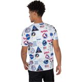 Alpha Industries - Nasa Aop T-shirt - Korte Mouwen - Zwart - Katoen