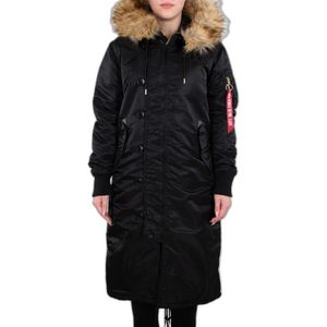 Alpha Industries - Long Fishtail Jacket - Zwart - Nylon