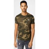 Alpha Industries - Basic Small Logo Camo T-shirt - Groen - Katoen