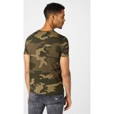 Alpha Industries - Basic Small Logo Camo T-shirt - Groen - Katoen