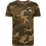 Alpha Industries - Basic Small Logo Camo T-shirt - Groen - Katoen