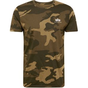 Alpha Industries - Basic Small Logo Camo T-shirt - Groen - Katoen