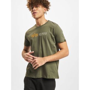 Alpha Industries - Alpha Label T - T-shirt - Zwart - 100% Katoen