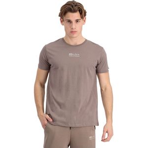 Alpha Industries Organics Emb T-shirt Met Korte Mouwen Bruin M Man