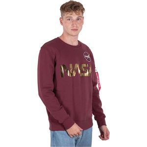 Alpha Industries - Sweater - Wijnrood - NASA Reflective