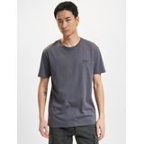 Alpha Industries - T-shirt - Greyblack/Black - Normale Pasvorm - Plastisol Logo-opdruk