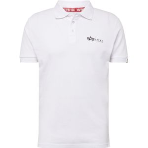 ALPHA INDUSTRIES - Basic Poloshirt - Korte Mouwen - Wit - Katoen