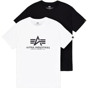 Alpha Industries - Basic T-shirt - Zwart - 2 Eenheden