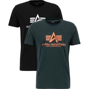 Alpha Industries - Basic T-shirt - Zwart - 2 Eenheden