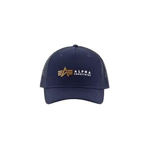 Alpha Industries Alpha Label Unisex Trucker Cap Rep.Blue