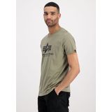 Alpha Industries Basic T-shirt Met Korte Mouwen 2 Eenheden Groen Rood M Man