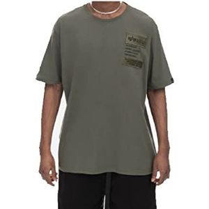 ALPHA INDUSTRIES Patch T Lf T-shirt pour homme, 142-Vert olive foncé, S