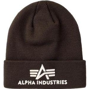 Alpha Industries 3D muts gebreid acryl voor mannen Hunter Brown