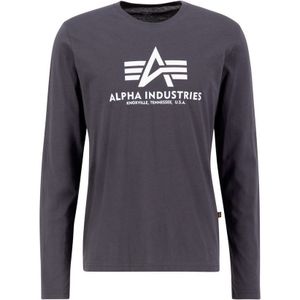 Alpha Industries Basic T - LS Lange Mouw voor Heren Vintage Grey
