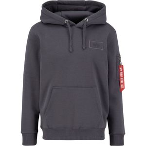 Alpha Industries - Back Print Hoodie - Grijs - Katoen/Polyester