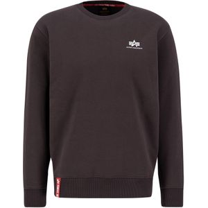 Basic - Sweater - Rood - Katoen - Klein Borstlogo