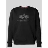 Sweatshirt mit Label-Print