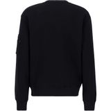 Alpha Industries - Satin Logo Sweater - Zwart - Katoen/Polyester